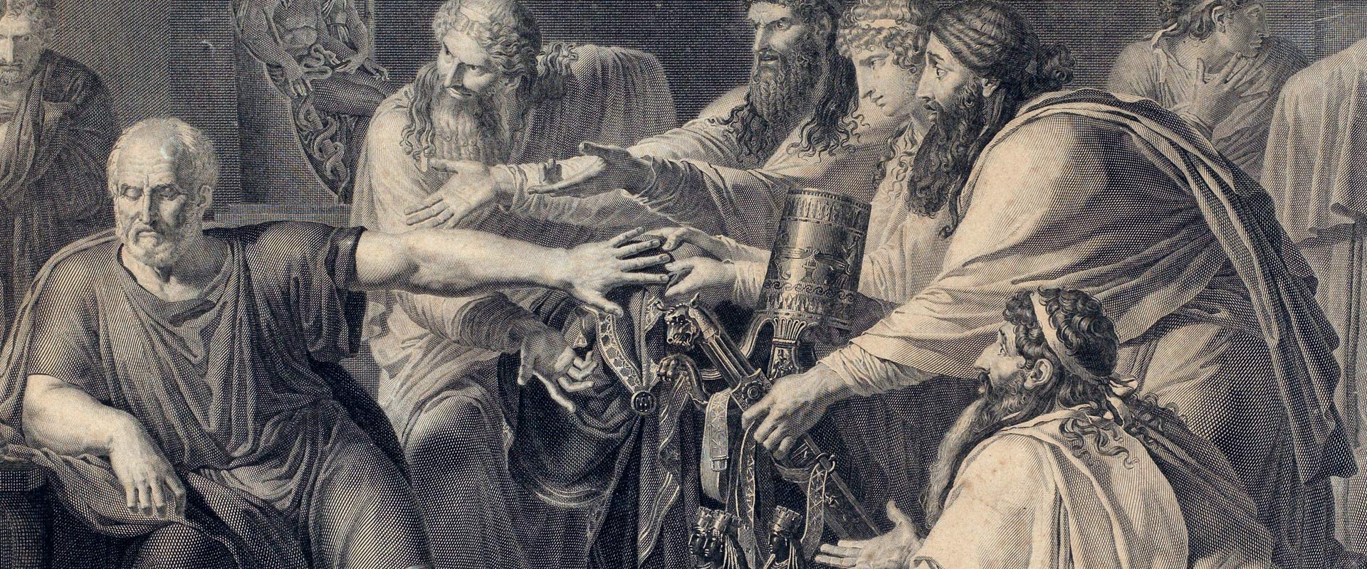 image of Hippocrates refusing the gifts of Artaxerxes